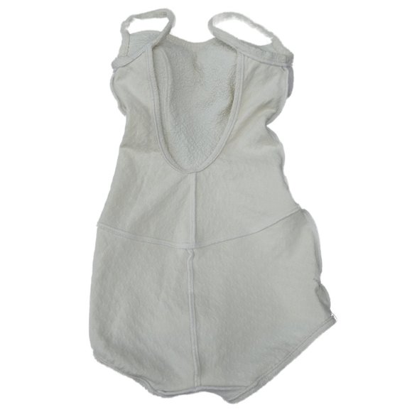 Vintage Jantzen Swimsuit Ecru Modesty Skirt Bra Cups Tummy Panel USA 12 - Picture 10 of 13